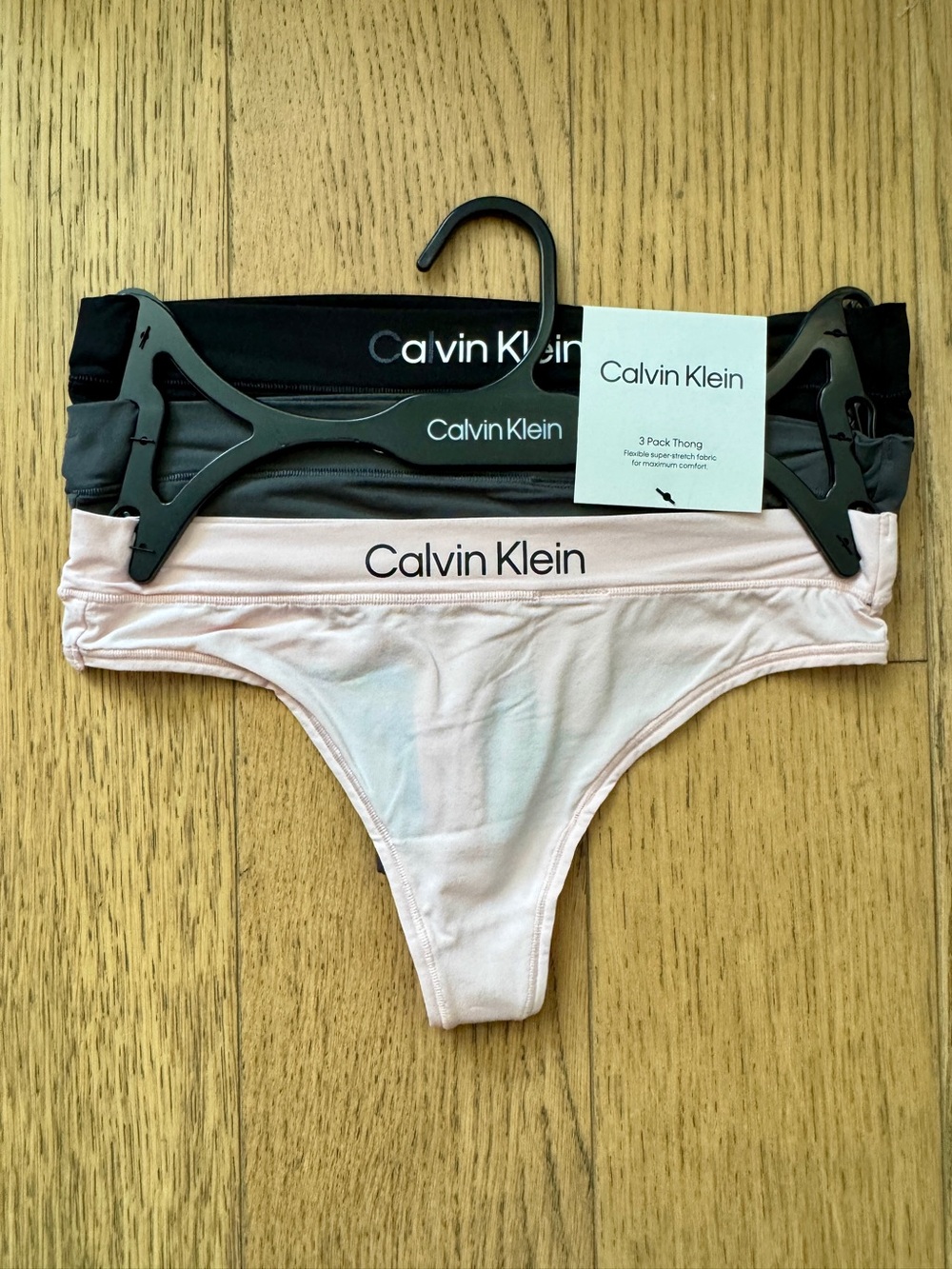 3 Calvin Klein Cotton Thong Size S